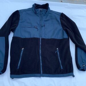 U.S. Life black full zip fleece jacket size Large